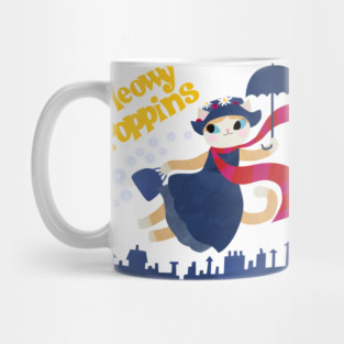 Meowy Poppins white Mug