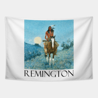 The Outlier by Frederic Remington Tapestry