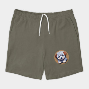 A Cute Cartoon Havanese Puppy Dog Relaxing Shorts