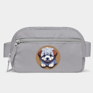 A Cute Cartoon Havanese Puppy Dog Relaxing Bag