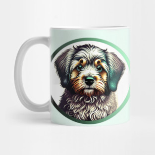 A Brown & White Havanese Dog in a Green Highlight Mug