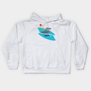 Rowing Boat Crew Racing Regatta Kids Hoodie
