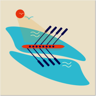 Rowing Boat Crew Racing Regatta Posters and Art