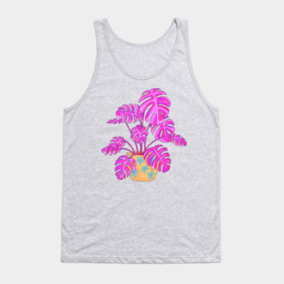 Funky Pink Monstera Tank Top
