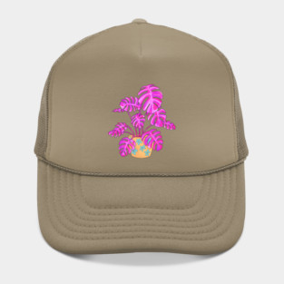 Funky Pink Monstera Hat