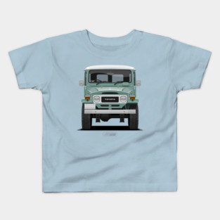 TLC FJ40 Hardtop Niagara Green Front Kids T-Shirt