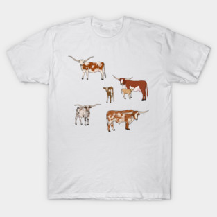 Texas Longhorn Pattern Transparent T-Shirt