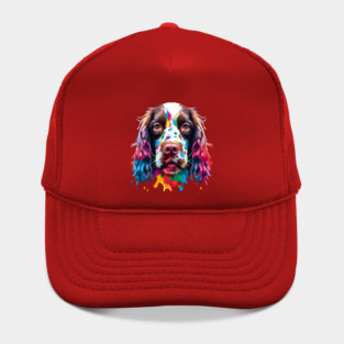 Springer Spaniel Painting Art Hat