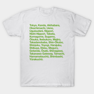 Yamanote Line Train Stations T-Shirt