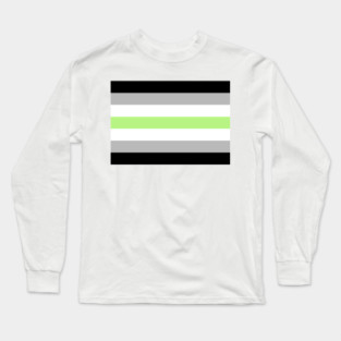 Agender Pride Flag Long Sleeve T-Shirt