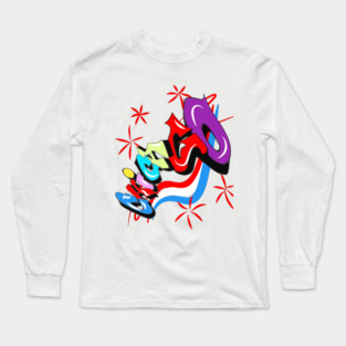 Chicago Graffiti for 4th of July celebration Long Sleeve T-Shirt