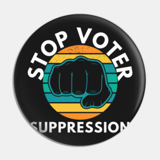 Black Voters Matter Georgia Voting Stop Voter Pin