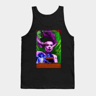 The Bride of Frankenstein Faux Retro Movie Poster Tank Top