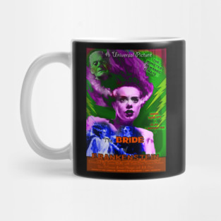 The Bride of Frankenstein Faux Retro Movie Poster Mug