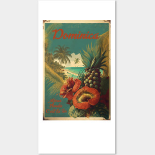 Dominica Vintage Travel Art Poster Posters and Art