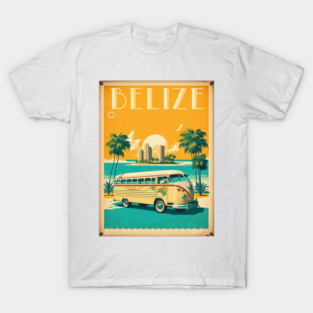 Belize Vintage Travel Art Poster T-Shirt