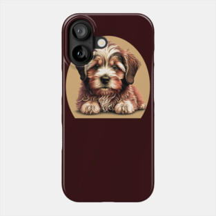 A Redish Brown Havanese Dog Cartoon Phone Case