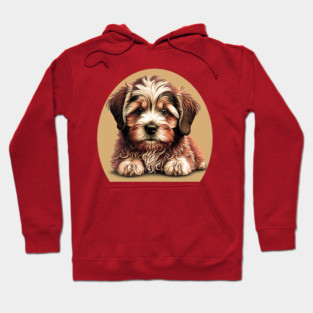 A Redish Brown Havanese Dog Cartoon Hoodie