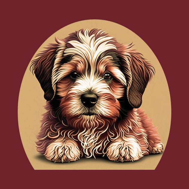 A Redish Brown Havanese Dog Cartoon by SymbioticDesign