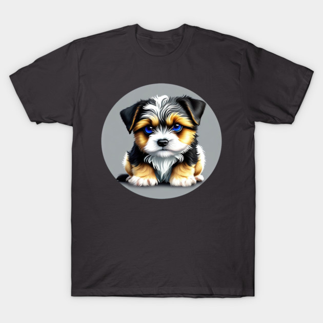 Havanese Puppy Eye Contact Cartoon T-Shirt by SymbioticDesign