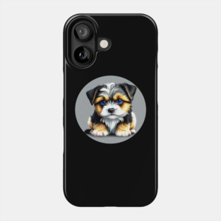 Havanese Puppy Eye Contact Cartoon Phone Case