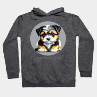 Havanese Puppy Eye Contact Cartoon Hoodie