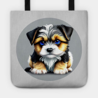 Havanese Puppy Eye Contact Cartoon Tote