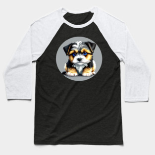Havanese Puppy Eye Contact Cartoon Baseball T-Shirt