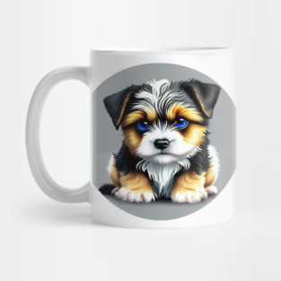 Havanese Puppy Eye Contact Cartoon Mug