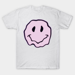 Light purple melting smiley face T-Shirt