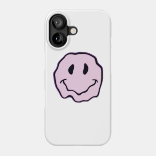 Light purple melting smiley face Phone Case
