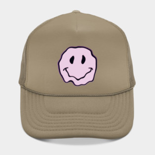 Light purple melting smiley face Hat