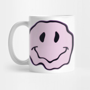 Light purple melting smiley face Mug
