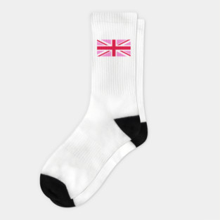Pink Union Jack Socks