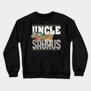 'Uncle Saurus Dinosaur' Hilarous Uncle Gift Crewneck Sweatshirt