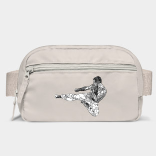 Side Kick Martial Arts Geometric Sketch Art Bag