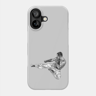 Side Kick Martial Arts Geometric Sketch Art Phone Case