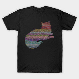 Rainbow Glitter Cat T-Shirt