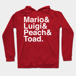 Helvetica Mario Video Game Characters Hoodie