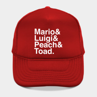 Helvetica Mario Video Game Characters Hat
