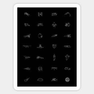 Spaceships Sticker