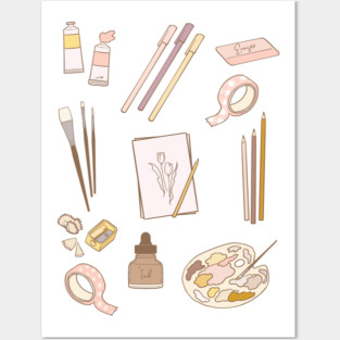 art supplies Posters and Art
