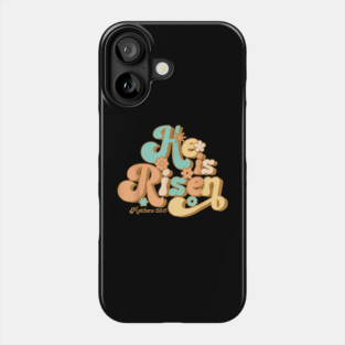 Easter Retro Groovy He Is Risen Jesus Women Easter Phone Case