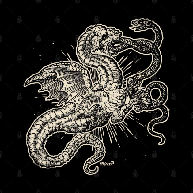 Medieval Heroicall French Dragon Emblem Dragon Tapestry