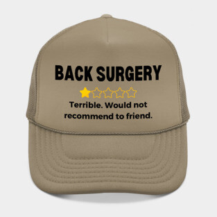 Back Surgery Get Get Well Soon Recovery Gift Hat