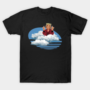 Betty White Giving The Double Middle Finger In Heaven T-Shirt