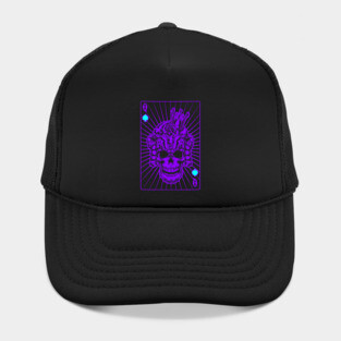 Queen of Spades Purple Skull Hat