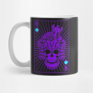 Queen of Spades Purple Skull Mug