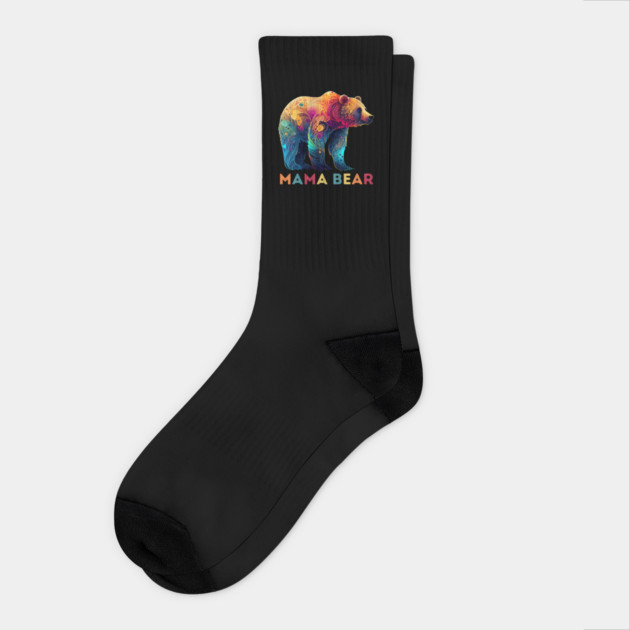 Mama Bear Abstract Design Socks by The WYLD Tribe