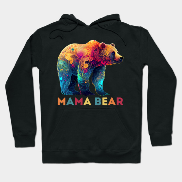 Mama Bear Abstract Design Hoodie by The WYLD Tribe